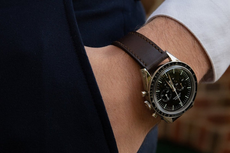 Monochrome Watches Shop | Smooth Calfskin Watch Strap - Dark Brown