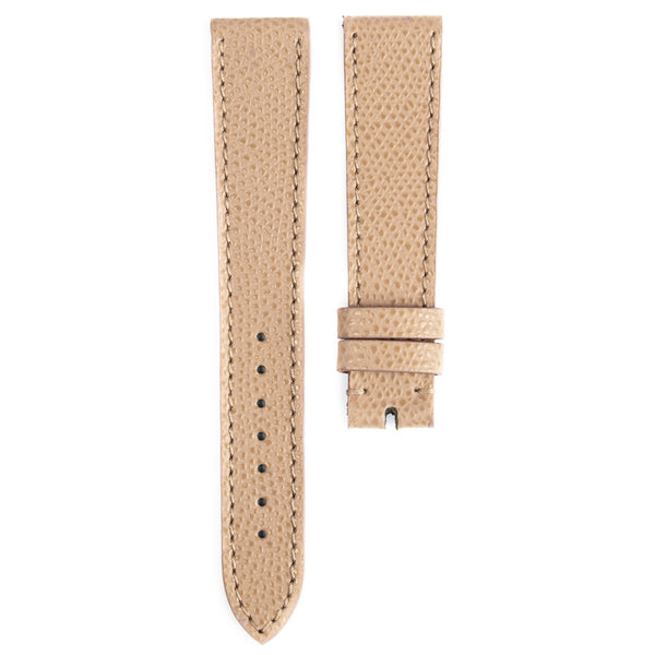 Osrich Leather Watch Strap, Beige