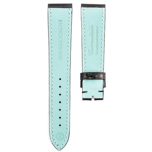 WEEKENDSEQUEL レザーブレス AFFA FRAGMENT 黒 Monochrome - Smooth Calfskin Watch Strap - Black
