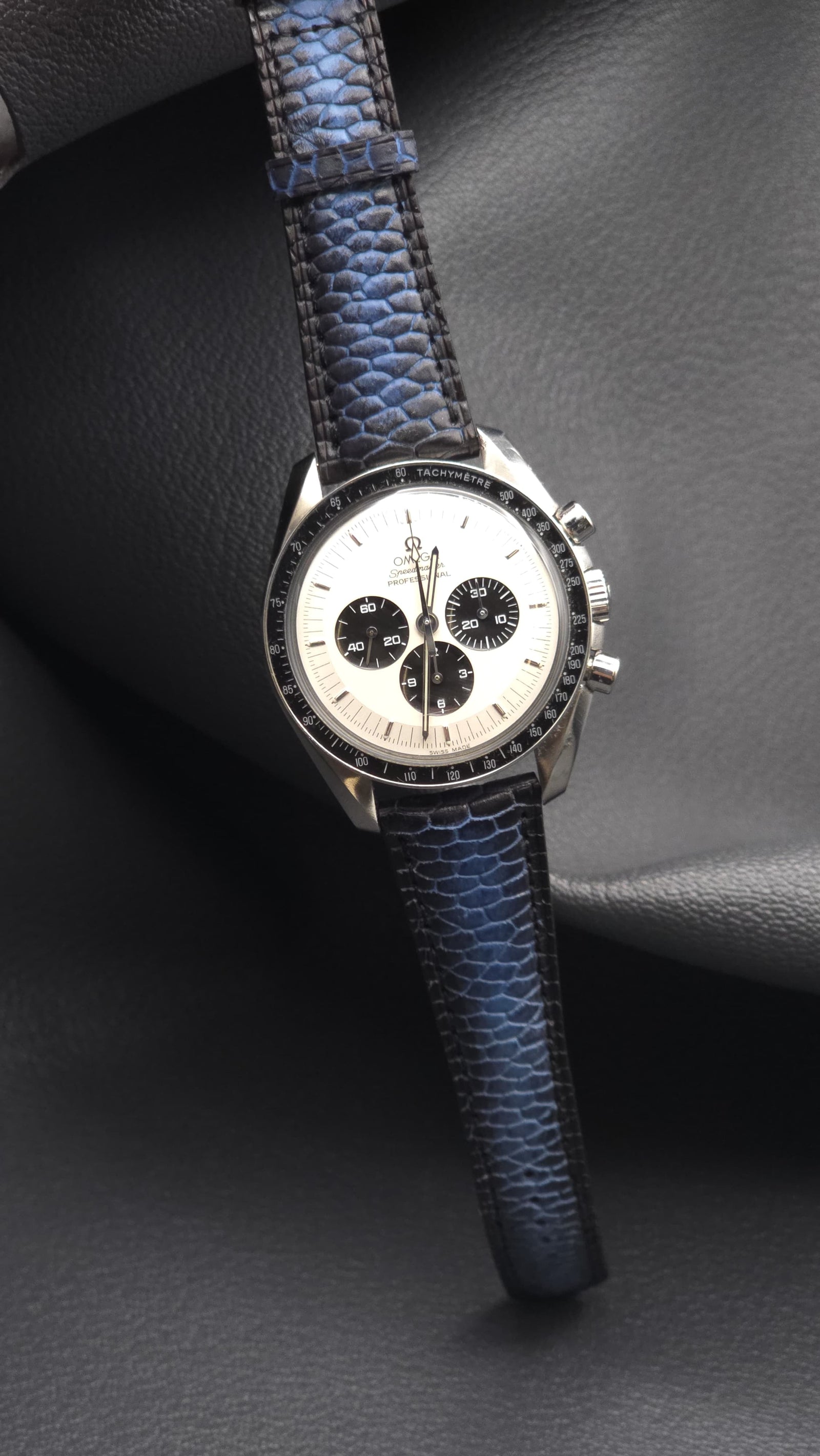 MONOCHROME x Terry Crafted - Beaver Tail Strap - Black/Blue Fumé