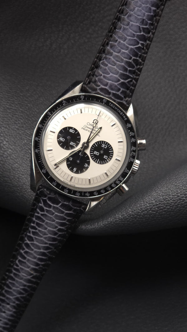 Monochrome Watches Shop | Terry Crafted – Beaver Tail Leather - Black/Grey Fumé