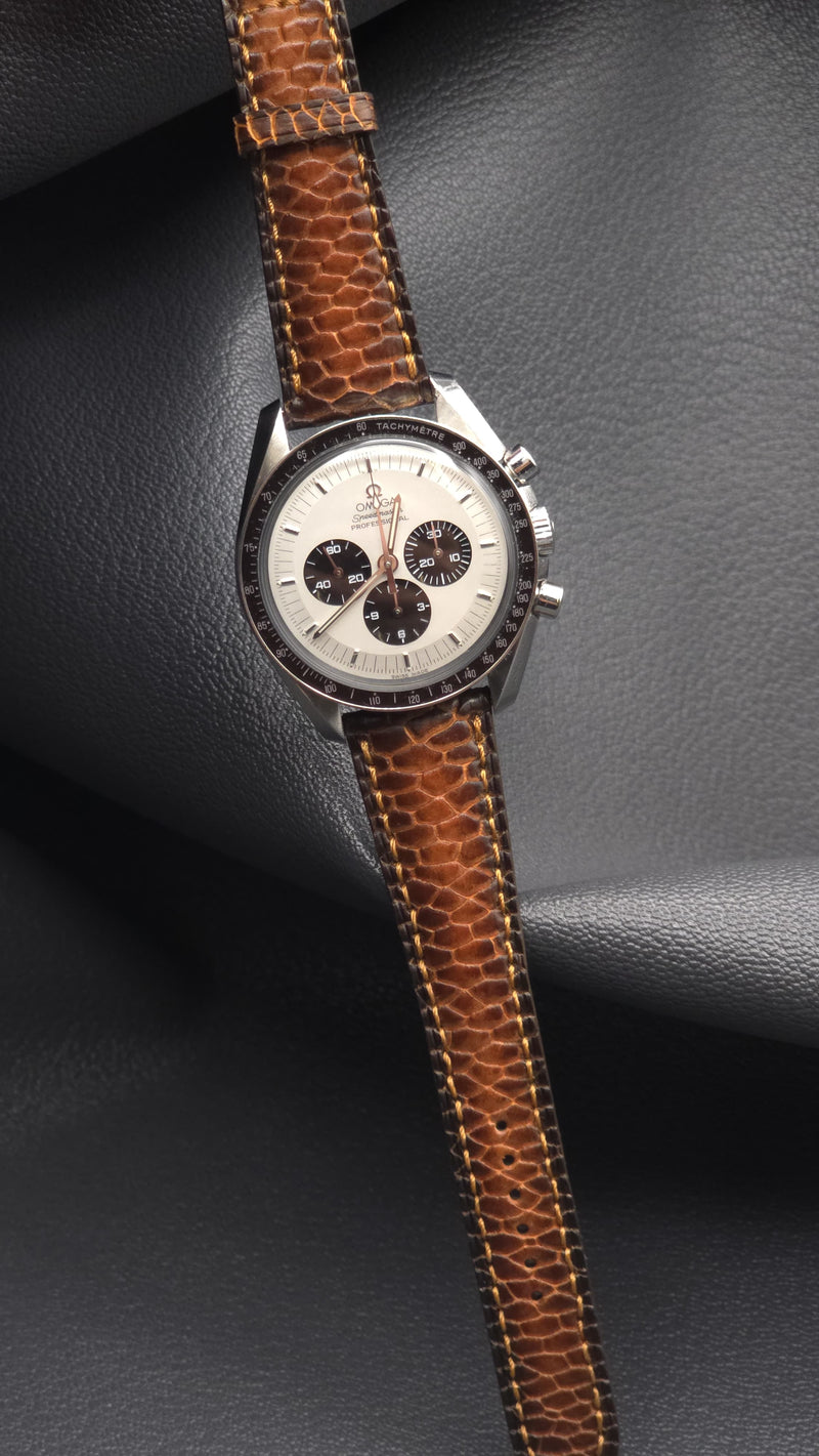 Monochrome Watches Shop | Terry Crafted – Beaver Tail Leather - Brown/Cognac Fumé