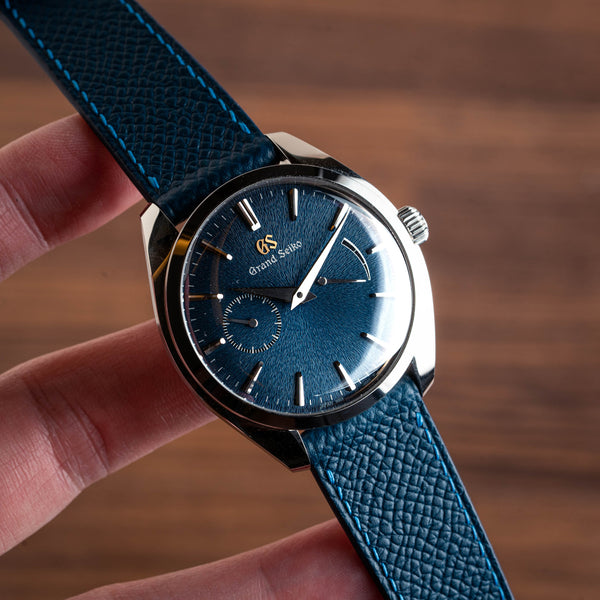 Loja de Relógios Monocromáticos | Delugs Epsom Calf Skin Watch Strap - Azul