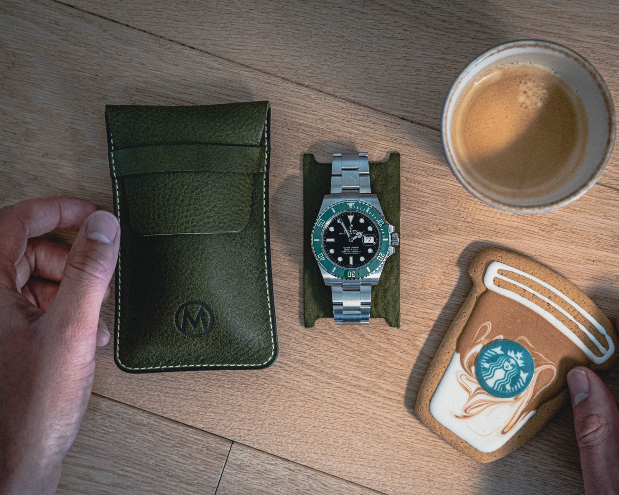 Monochrome - Leather Watch Pouch - Navy Blue – Monochrome Shop