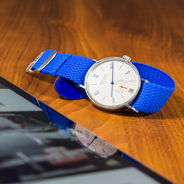 Monochrome Watches Shop | Perlon Strap - Aqua Blue