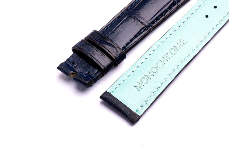 Monochrome Watches Shop | Alligator Watch Strap - Blue