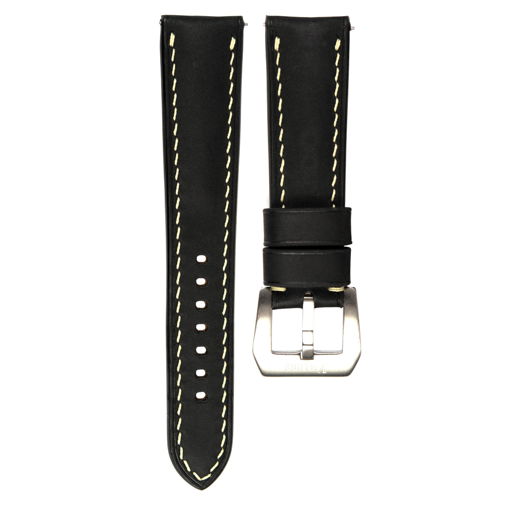 Delugs Crazy Horse Calfskin Watch Strap Black – Monochrome