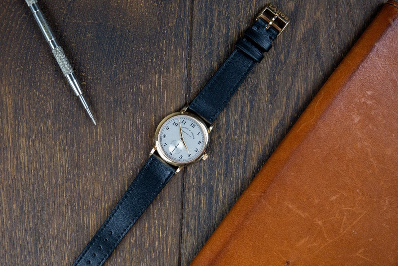 Monochrome Watches Shop | Smooth Calfskin Watch Strap - Black