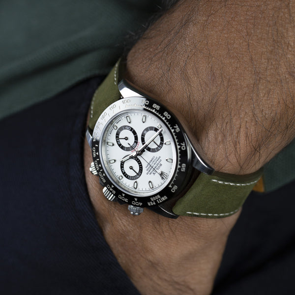 Monochrome Watches Shop | Nubuck Watch Strap - Green