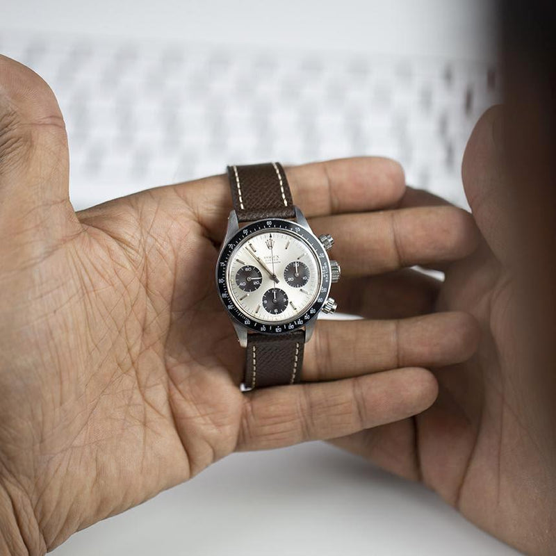 Monochrome Watches Shop | Grained Calfskin Watch Strap - Brown