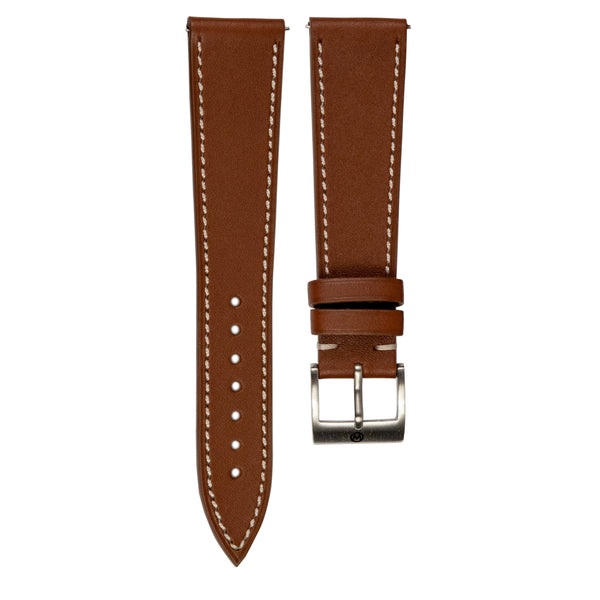 Monochrome Watches Shop | Smooth Calfskin Watch Strap - Cognac