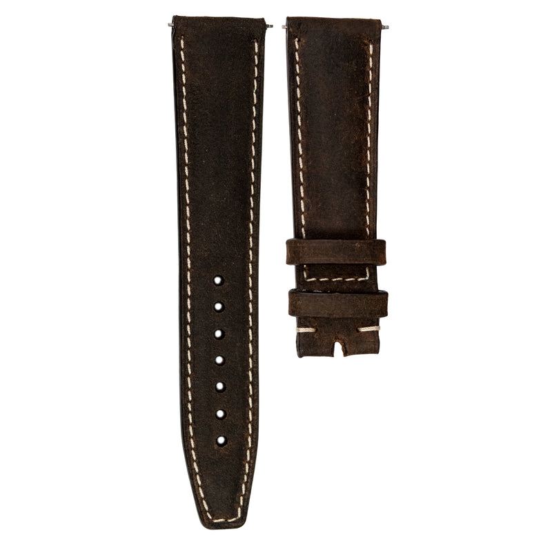 Monochrome - Vintage Waxed Calfskin Watch Strap - Brown – Monochrome Shop